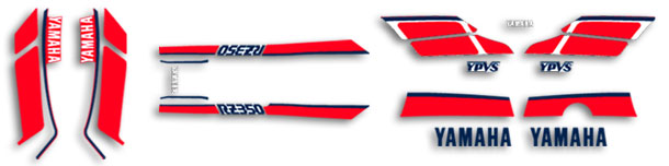 1986-88 RZ350 complete decal set