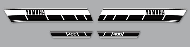 1976 YAmaha RD400C Silver - Euro Decals